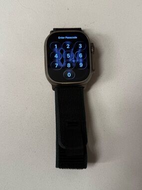 Apple Watch Ultra 2 with Grey Nylon Sport Loop Strap